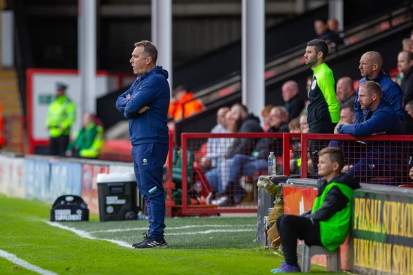 Mickey Mellon Manager Tranmere Rovers Looks Sky Bet League Match — Stock Photo, Image