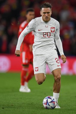 Polonyalı Piotr Zieli, 25 Eylül 202 'de Cardiff City Stadyumu' nda Galler ve Polonya arasında oynanan UEFA Uluslar Ligi Grubu A4 karşılaşmasında kayak yaptı.