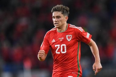 Galler 'den Dan James, UEFA Uluslar Ligi Grubu A4 karşılaşmasında Cardiff City Stadyumu' nda Galler ile Polonya arasında 25 Eylül 202 'de oynanan karşılaşmada