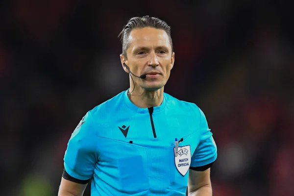 Match Referee Andris Treimanis Uefa Nations League Group Match Wales — стокове фото