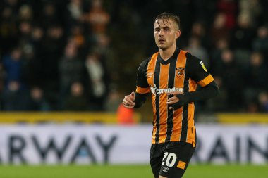 Dimitrios Pelkas # 20 of Hull City Gökyüzü İddia Şampiyonası maçında Hull City, Luton Town 'a karşı MKM Stadyumu, Hull, Birleşik Krallık, 30 Eylül 202
