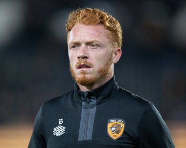 Hull City 'den Ryan Woods, 30 Eylül 202' de Hull City 'nin Luton Town' a karşı oynadığı Sky Bet Şampiyonası karşılaşması öncesinde oynanan ön ısınma maçında...
