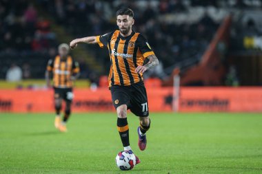 Hull City 'nin 11 numaralı Dogukan Sinik, 30 Eylül 202' de Hull City 'nin Luton Town' a karşı oynadığı Gök İddia Şampiyonası maçında eylemde.