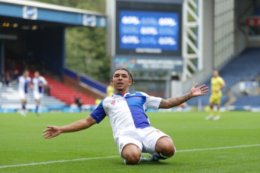 Blackburn Rovers 'ın 10 numaralı oyuncusu Tirhys Dolan, Blackburn, İngiltere' de 1 Ekim 202 'de oynanan Sky Bet Şampiyonası' nda Blackburn Rovers 'a karşı Millwall maçında 1-0' lık galibiyet golünü kutluyor.