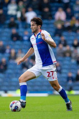 Blackburn Rovers 'dan Lewis Travis # 27 Sky Bet Şampiyonası maçında Ewood Park, Blackburn, Birleşik Krallık' ta Blackburn Rovers 'a karşı.
