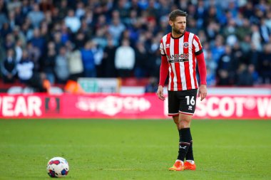 Sheffield United 'ın 16 numaralı Oliver Norwood, 1 Ekim 202' de Sheffield United 'a karşı Birmingham City Bramall Lane, Sheffield, Birleşik Krallık' ta oynanan maçında...
