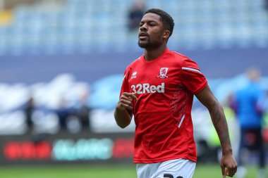Middlesbrough 'dan Chuba Akpom # 29, maç öncesi ısınma maçı öncesinde Coventry City ile Middlesbrough Coventry Building Society Arena, Coventry, Birleşik Krallık, 1 Ekim 202