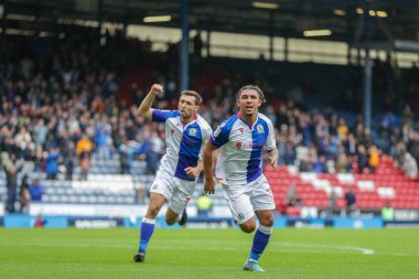 Blackburn Rovers 'ın 10 numaralı oyuncusu Tirhys Dolan, Blackburn, İngiltere' de 1 Ekim 202 'de oynanan Sky Bet Şampiyonası' nda Blackburn Rovers 'a karşı Millwall maçında 1-0' lık galibiyet golünü kutluyor.
