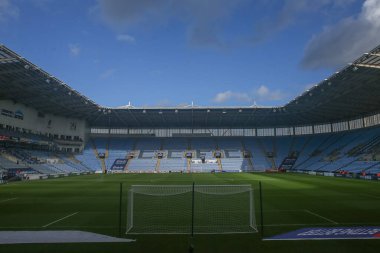 Coventry Building Society Arena 'nın genel görünümü. Coventry City, Coventry Building Society Arena' da Coventry City ile Middlesbrough arasındaki Sky Bet Şampiyonası maçı öncesinde Coventry City 'nin evi.