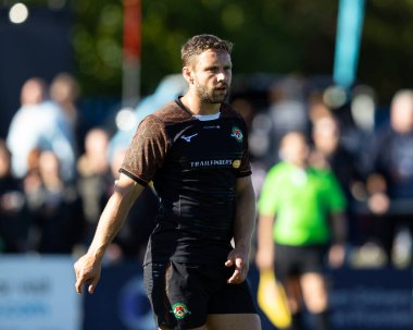 Ealing Trailfinders 'dan David Johnston şampiyonluk maçında Coventry vs Ealing Trailfinders' a karşı Butts Park Arena, Coventry, İngiltere, 1 Ekim 202