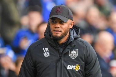 Vincent Kompany manager of Burnley during the Sky Bet Championship match Cardiff City vs Burnley at Cardiff City Stadium, Cardiff, United Kingdom, 1st October 202 clipart