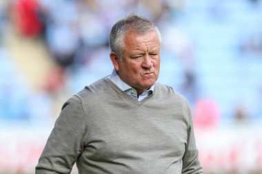 Chris Wilder 'ın Middlesbrough teknik direktörü Coventry City' nin Coventry Building Society Arena, Coventry, İngiltere 'de 1 Ekim 202' de oynadığı Sky Bet Şampiyonası maçında üzgün görünüyor.