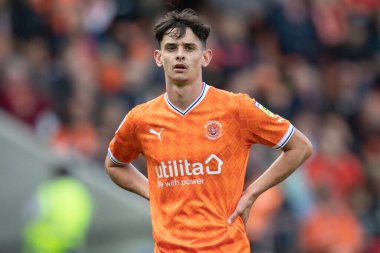 Blackpool 'un Charlie Patino # 28' i Blackpool 'da Blackpool - Norwich City maçı sırasında Bloomfield Road, Blackpool, İngiltere, 1 Ekim 202