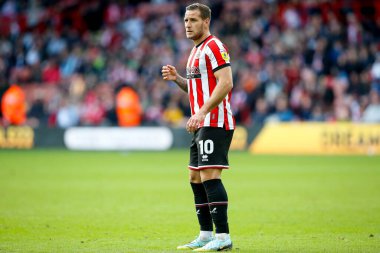 Sheffield United 'ın Billy Sharp # 10' u, Sheffield United 'ın Birmingham City' e karşı oynadığı 1 Ekim 202 'de, Bramall Lane, Sheffield' de oynanan Sky Bet Şampiyonası maçında.