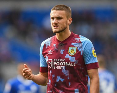 Cardiff City Stadyumu, Cardiff, İngiltere 1 Ekim 202 'de Burnley' e karşı oynanan Sky Bet Şampiyonası maçında Burnley 'den Taylor Harwood-Belle # 5.