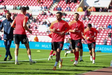 Sunderland, 1 Ekim 202 'de İngiltere' nin Sunderland şehrinde Preston North End 'e karşı oynanan Sky Bet Şampiyonası maçında ısınıyor.