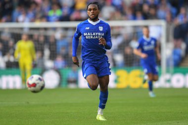 Cardiff City 'den Mahlon Romeo # 2, Cardiff City Cardiff City Stadyumu' nda Cardiff City - Burnley maçında 1 Ekim 202