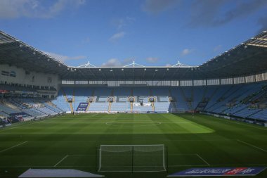 Coventry Building Society Arena 'nın genel görünümü. Coventry City, Coventry Building Society Arena' da Coventry City ile Middlesbrough arasındaki Sky Bet Şampiyonası maçı öncesinde Coventry City 'nin evi.