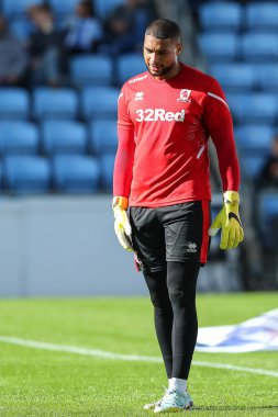 Middlesbrough 'un Zack Steffen # 1' i Sky Bet Şampiyonası maçı öncesinde Coventry City ile Middlesbrough Coventry Building Society Arena, Coventry, İngiltere, 1 Ekim 202