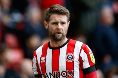 Sheffield United 'ın 16 numaralı Oliver Norwood, 1 Ekim 202' de Sheffield United 'a karşı Birmingham City Bramall Lane, Sheffield, Birleşik Krallık' ta oynanan maçında...
