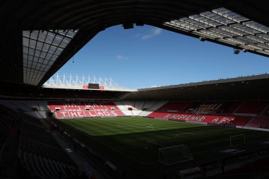 1 Ekim 202 'de İngiltere' nin Sunderland-Preston North End stadyumunda oynanan Sky Bet Şampiyonası maçından önce stadyumun genel görünümü