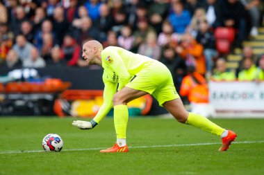 Birmingham City 'den John Ruddy # 21 Sky Bet Şampiyonası maçında Sheffield United, Birmingham City' ye karşı Bramall Lane, Sheffield, Birleşik Krallık, 1 Ekim 202