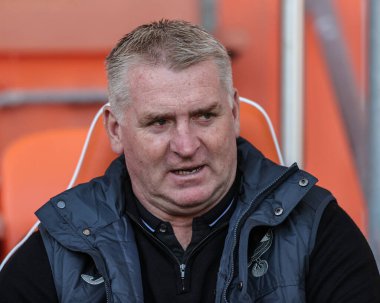 Dean Smith Norwich City Sky Bet Şampiyonası 'nda teknik direktör Blackpool' a karşı Norwich City maçı, Bloomfield Road, Blackpool, İngiltere, 1 Ekim 202