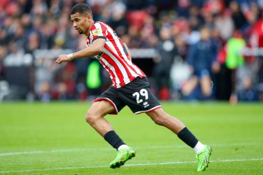 Sheffield United 'ın 29 numaralı Iliman Ndiaye maçı sırasında Sheffield United, Birmingham City' ye karşı Bramall Lane, Sheffield, İngiltere, 1 Ekim 202