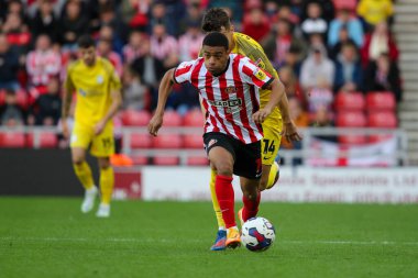 Jewison Bennette # 19 Sunderland Gökyüzü İddia Şampiyonası 'nda Sunderland, Preston North End' e karşı 1 Ekim 202 'de Sunderland Stadyumu' nda karşı karşıya geldi.