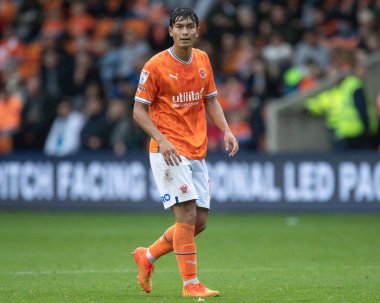 Blackpool 'dan Kenny Dougall # 12 Gökyüzü İddia Şampiyonası maçı Blackpool - Norwich City maçı, Bloomfield Road, Blackpool, İngiltere, 1 Ekim 202