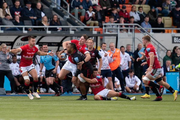 202年10月1日 イギリス ロンドンのStonex Stadium Londonで行われたギャラリープレミアマッチ Saracens Leester Tigers 8位のビリー ヴニポラがパワーアップを目指す — ストック写真