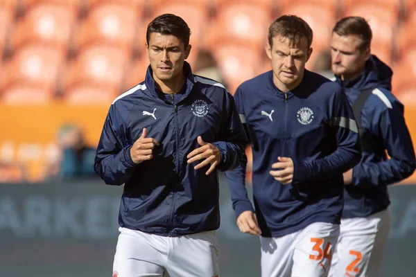 Kenny Dougall Van Blackpool Tijdens Voorwedstrijd Warm Voorafgaand Aan Sky — Stockfoto