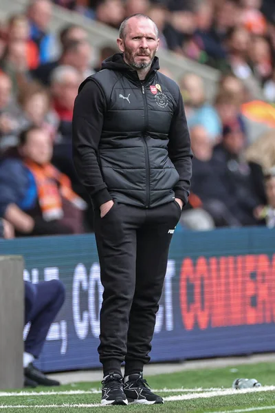 Michael Appleton Gerente Blackpool Durante Sky Bet Championship Match Blackpool — Foto de Stock