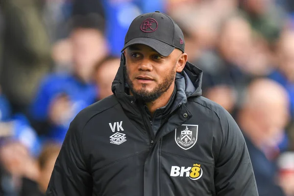 Vincent Kompany Manager Burnley Durante Sky Bet Championship Match Cardiff — Foto Stock