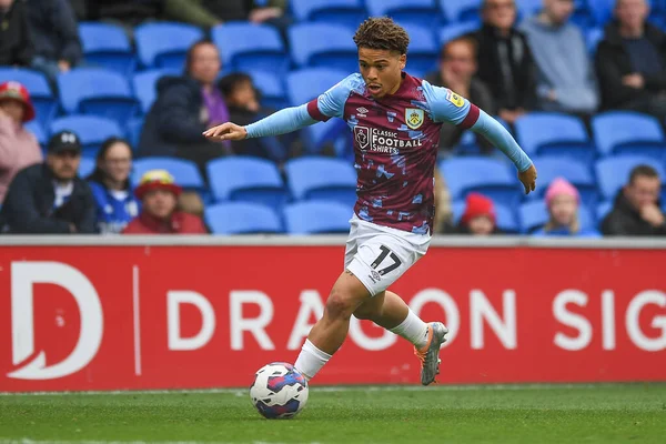 Manuel Benson Burnley Durante Sky Bet Championship Match Cardiff City —  Fotos de Stock