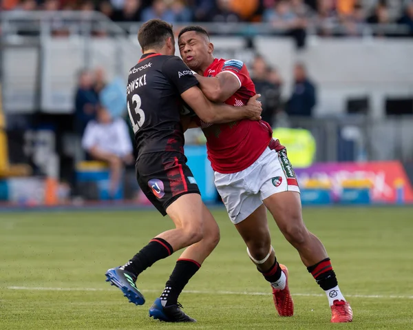 Leicester Tigers Numaralı Oyuncusu Phil Cokanasiga Ekim 202 Stonex Stadyumu — Stok fotoğraf