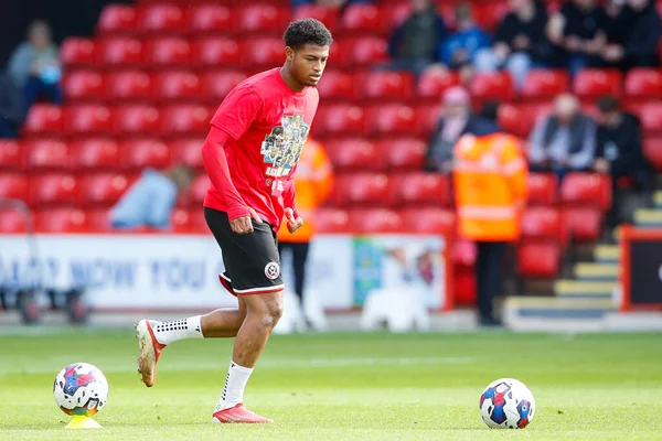 Rhian Brewster Της Sheffield United Προθερμαίνεται Πριν Από Τον Αγώνα — Φωτογραφία Αρχείου