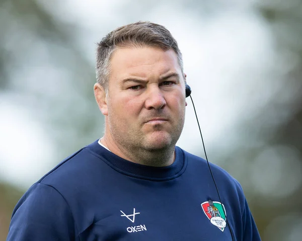 Coventry Rugby Head Coach Alex Rae Durante Riscaldamento Prima Del — Foto Stock