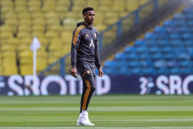 Leeds United 'dan Jnior Firpo # 3 Premier Lig maçı Leeds United - Aston Villa maçından önce İngiltere' nin Leeds şehrinde 2 Ekim 2022 'de Elland Road' a vardı.