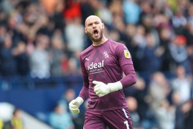 West Bromwich Albion 'dan David Button # 1, Sky Bet Şampiyonası maçı sırasında West Bromwich Albion - Swansea City, The Hawthorns, West Bromwich, İngiltere, 1 Ekim 202