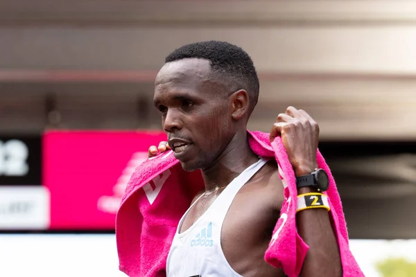 Winner Elite Mens Marathon Amos Kipruto Ken Time Tcs London — Stock Photo, Image