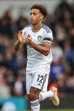 Tyler Adams # 12 Premier Lig karşılaşmasında Leeds United ile Aston Villa arasında oynanan Elland Road, Leeds, İngiltere, 2 Ekim 202