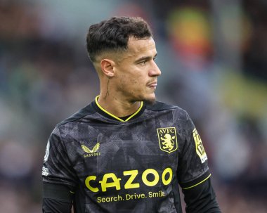 Aston Villa 'dan Philippe Coutinho # 23 Premier Lig karşılaşmasında Leeds United ile Aston Villa, Elland Road, Leeds, Birleşik Krallık, 2 Ekim 202