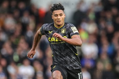 Premier Lig karşılaşmasında Aston Villa 'dan Ollie Watkins # 11 Elland Road, Leeds, İngiltere' de Leeds United - Aston Villa maçında 2 Ekim 202