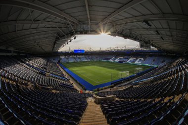 King Power Stadyumu 'nun, Premier League karşılaşması öncesinde King Power Stadyumu' nda Leicester City, Nottingham Ormanı 'na karşı genel bir görüntüsü, 3 Ekim 202