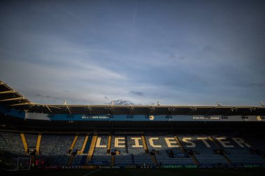 King Power Stadyumu 'nun Premier League maçından önceki genel görüntüsü Leicester City - Nottingham Ormanı maçı King Power Stadyumu, Leicester, İngiltere, 3 Ekim 202