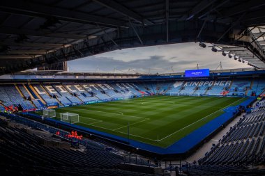 King Power Stadyumu 'nun Premier League maçından önceki genel görüntüsü Leicester City - Nottingham Ormanı maçı King Power Stadyumu, Leicester, İngiltere, 3 Ekim 202