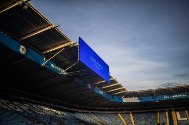 King Power Stadyumu 'nun Premier League maçından önceki genel görüntüsü Leicester City - Nottingham Ormanı maçı King Power Stadyumu, Leicester, İngiltere, 3 Ekim 202