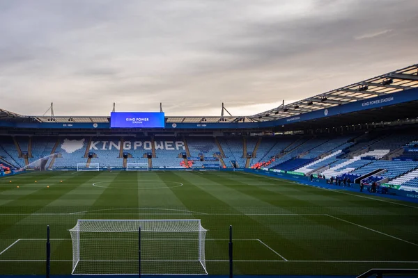 King Power Stadion Általános Áttekintése Premier League Mérkőzés Előtt Leicester — Stock Fotó