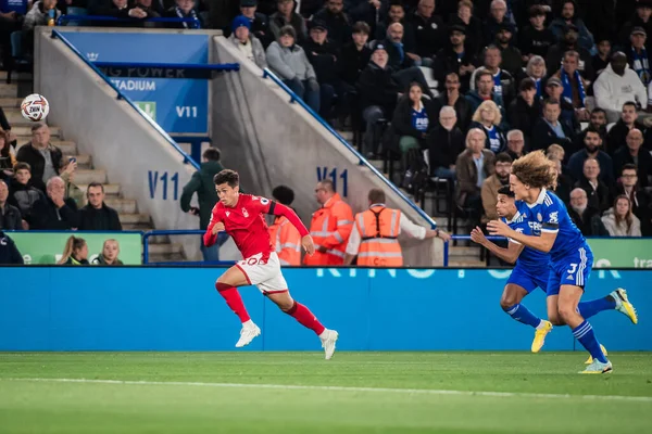 Brennan Johnson Van Nottingham Forest Jaagt Een Ball Tijdens Premier — Stockfoto